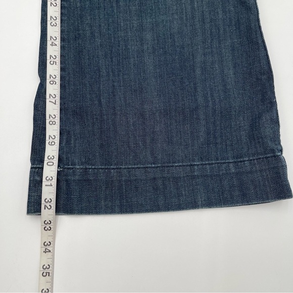 575 Jeans Womens 29 x 32 Wide Leg Flare Bottoms Denim Penny Button Dark Wash - Picture 13 of 14